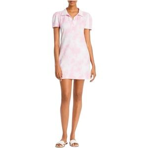 GENERATION LOVE Merlynn Tie Dye Polo Dress | Pink White Short Sleeve Mini XS